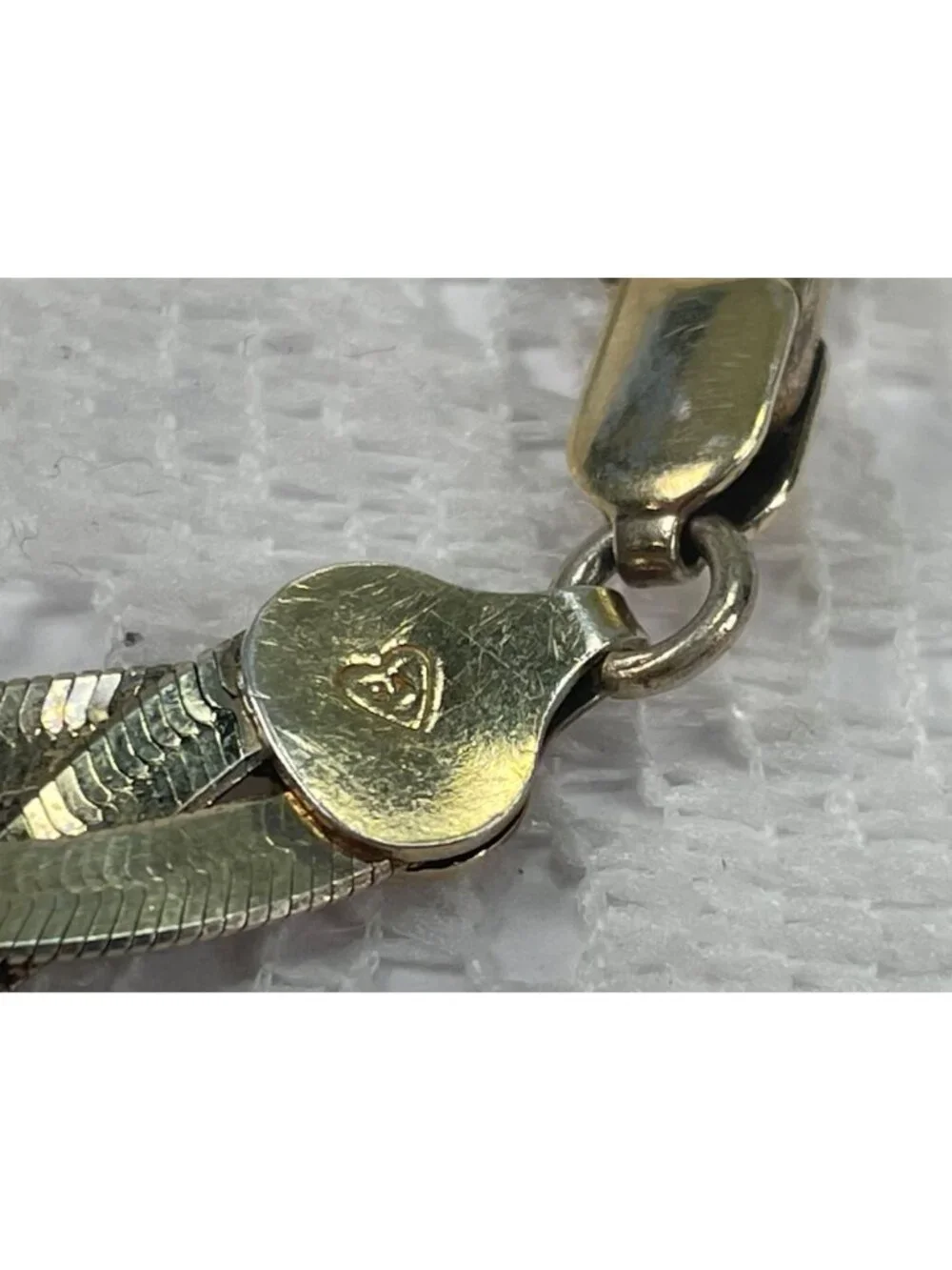 Braided Sterling Silver Bracelet With Lobster Clasp Closure Textured Design 7 In